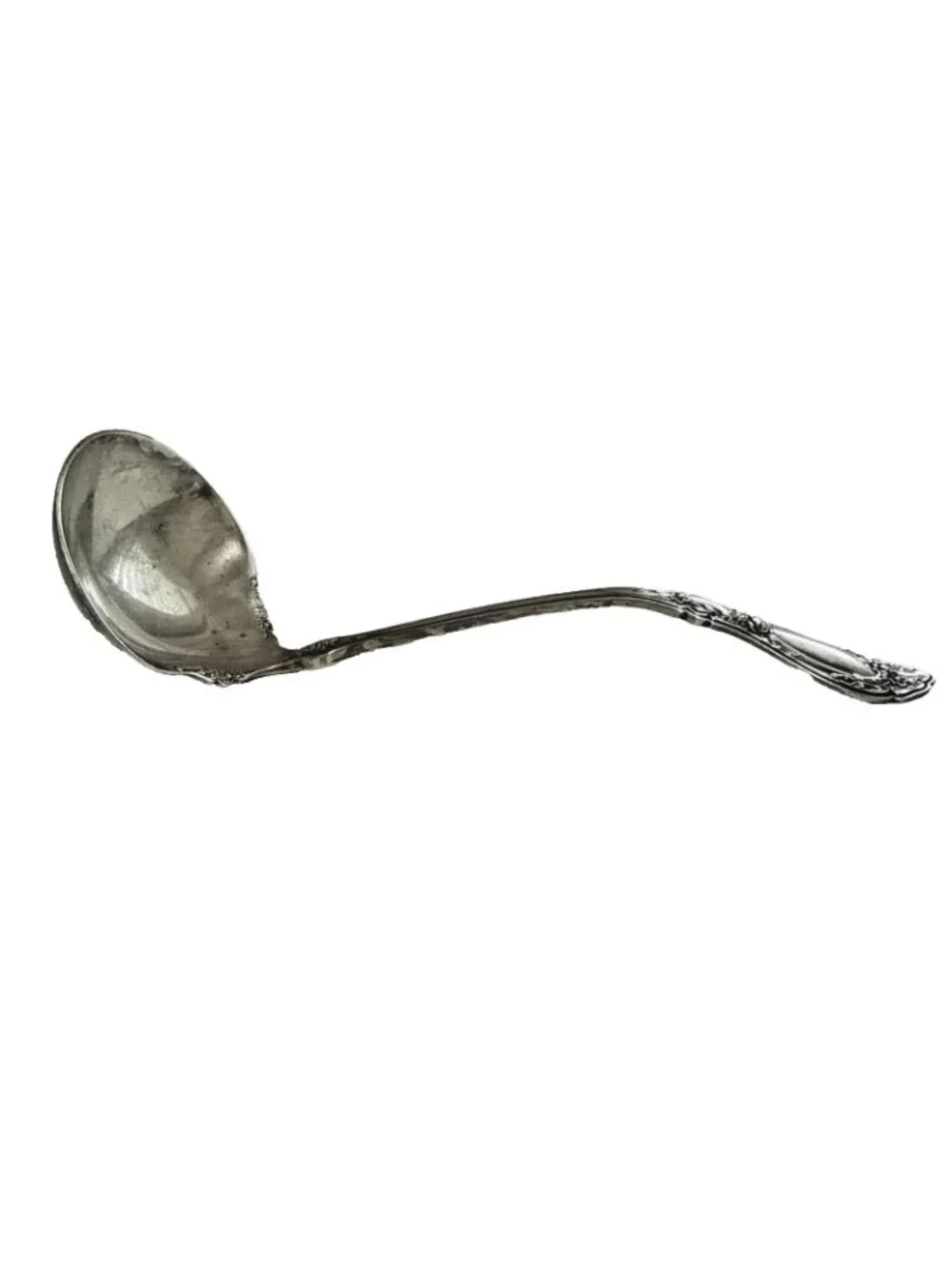 1847 Rogers Bros SHARON Silverplate Solid Gravy Serving Ladle No Mono